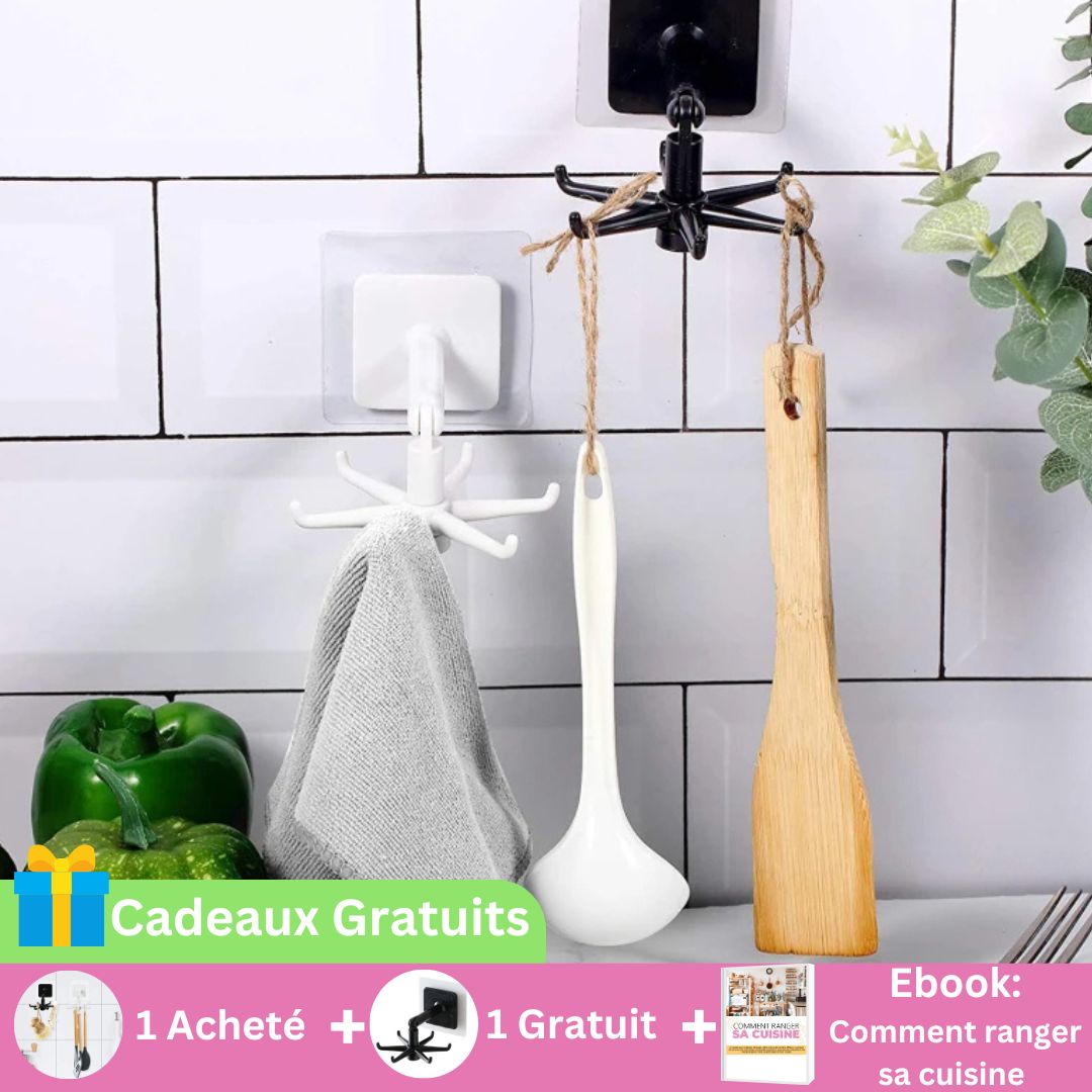 360°Hooks™ - Crochets de cuisine rotatifs à 360° | Rangement - La cuisine de Nonna